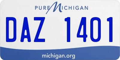 MI license plate DAZ1401