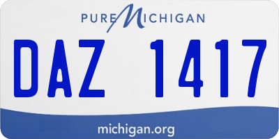 MI license plate DAZ1417