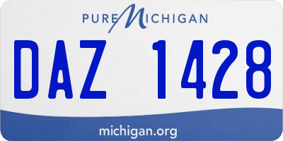 MI license plate DAZ1428