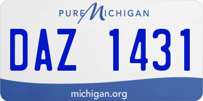 MI license plate DAZ1431