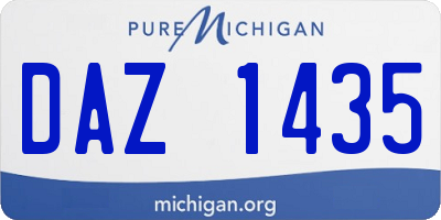 MI license plate DAZ1435