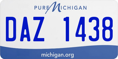 MI license plate DAZ1438