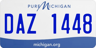 MI license plate DAZ1448