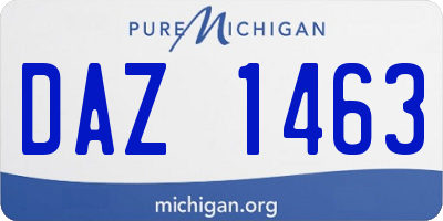 MI license plate DAZ1463