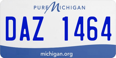 MI license plate DAZ1464