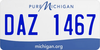 MI license plate DAZ1467
