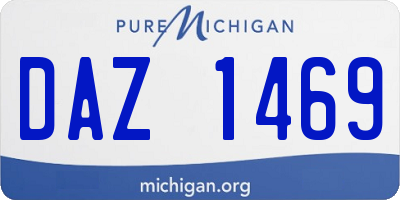 MI license plate DAZ1469