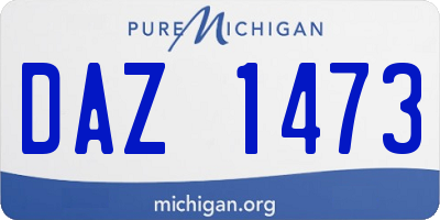 MI license plate DAZ1473