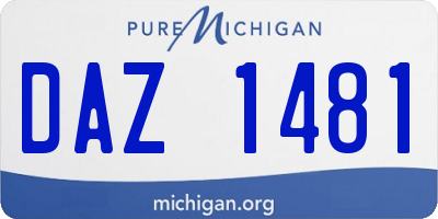 MI license plate DAZ1481