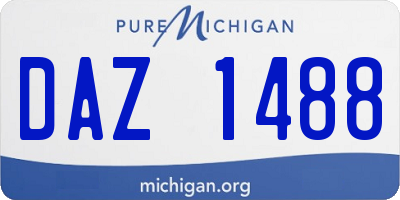 MI license plate DAZ1488