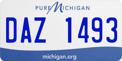MI license plate DAZ1493