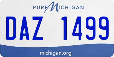 MI license plate DAZ1499