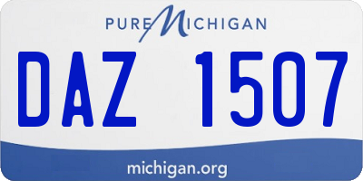 MI license plate DAZ1507