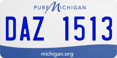 MI license plate DAZ1513