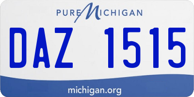 MI license plate DAZ1515