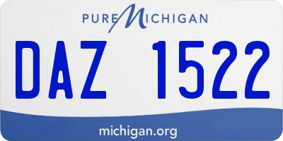 MI license plate DAZ1522