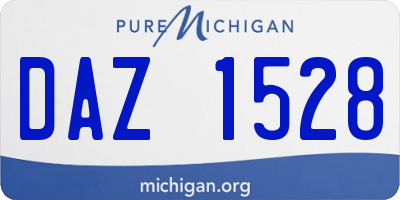 MI license plate DAZ1528