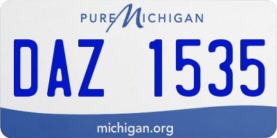 MI license plate DAZ1535