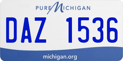 MI license plate DAZ1536