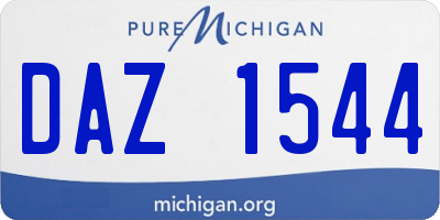 MI license plate DAZ1544