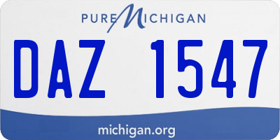 MI license plate DAZ1547