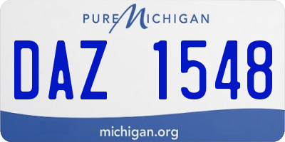 MI license plate DAZ1548
