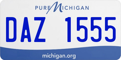 MI license plate DAZ1555