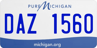 MI license plate DAZ1560