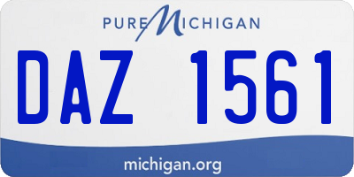 MI license plate DAZ1561