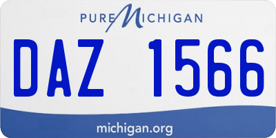 MI license plate DAZ1566