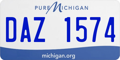 MI license plate DAZ1574