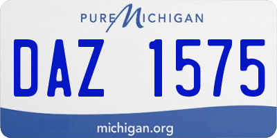 MI license plate DAZ1575