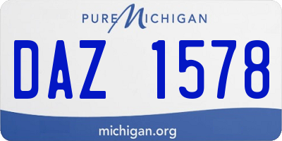 MI license plate DAZ1578