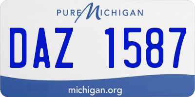MI license plate DAZ1587