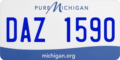 MI license plate DAZ1590