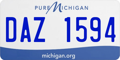MI license plate DAZ1594
