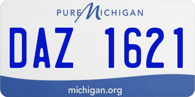 MI license plate DAZ1621