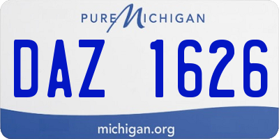 MI license plate DAZ1626