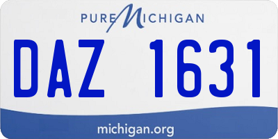 MI license plate DAZ1631