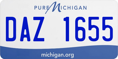 MI license plate DAZ1655