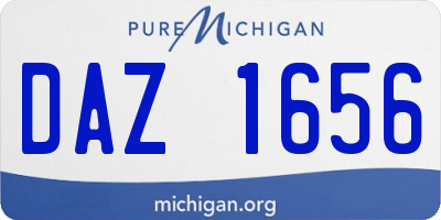 MI license plate DAZ1656