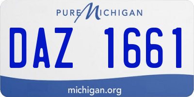 MI license plate DAZ1661
