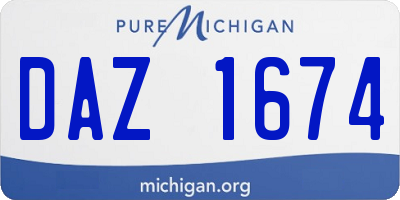 MI license plate DAZ1674