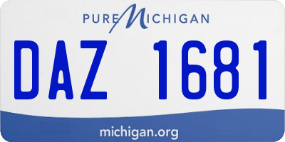 MI license plate DAZ1681