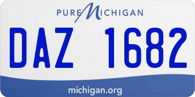 MI license plate DAZ1682