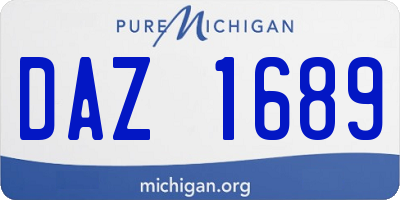 MI license plate DAZ1689