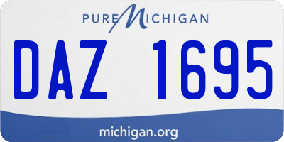 MI license plate DAZ1695