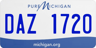MI license plate DAZ1720