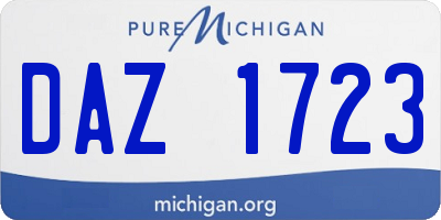 MI license plate DAZ1723