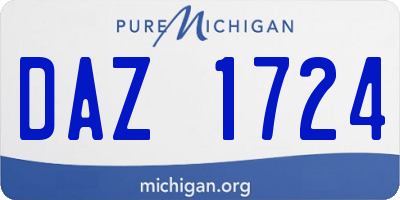 MI license plate DAZ1724